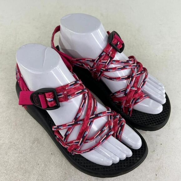 Chaco Women's ZX3 Multi Strap sandals US 7 Pink Hiking shoes Toe loop - Picture 6 of 10